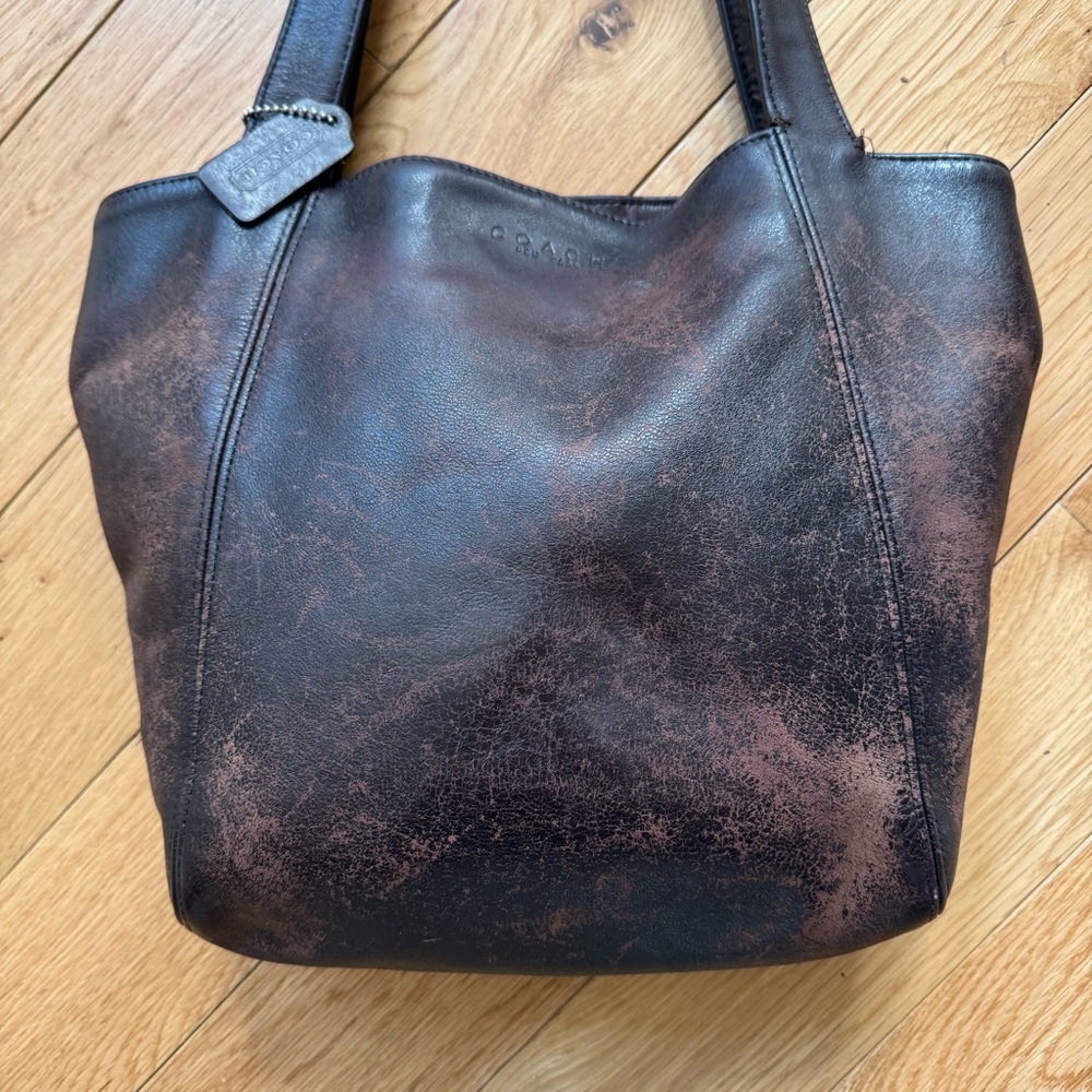 Vintage Coach Lexington Bucket 4181 Mahogany Brown Leather Tote Project Bag - Picture 2 of 7